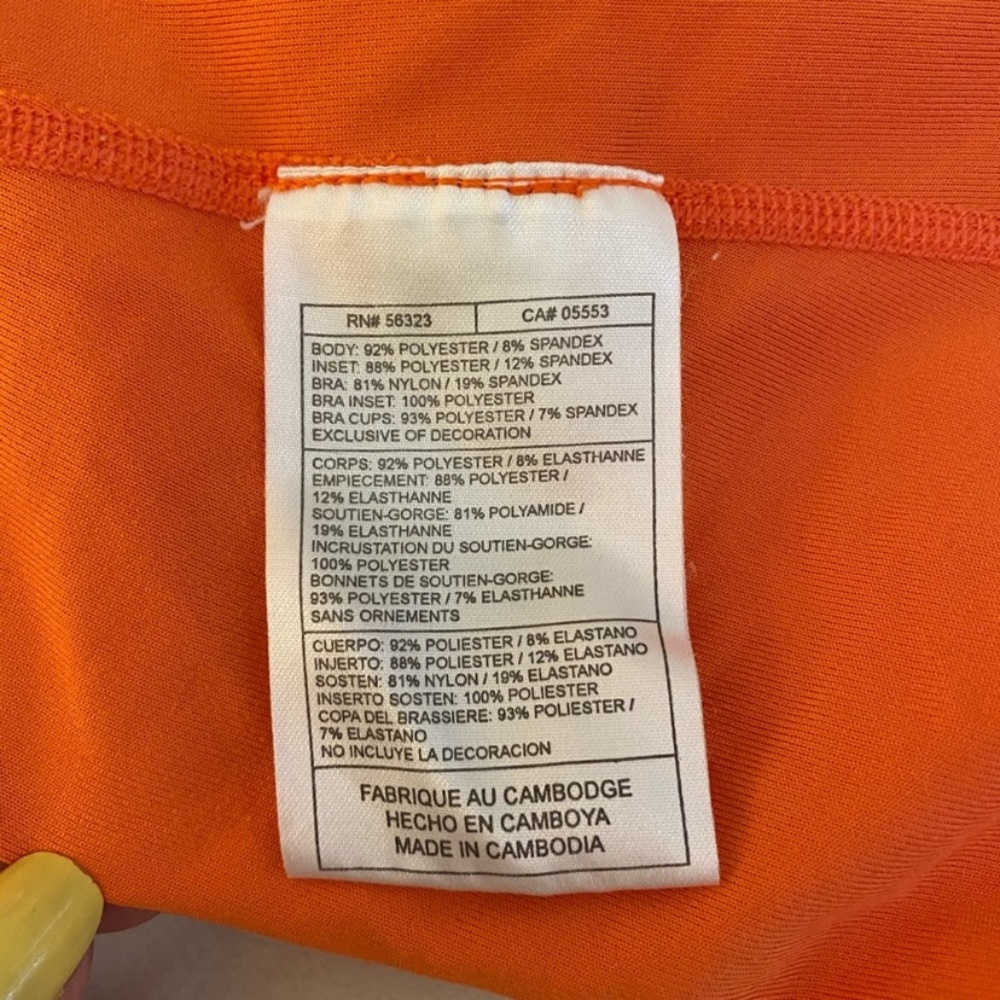 Nike FitDry Tangerine Workout Tank Top with built in Bra - Picture 3 of 6
